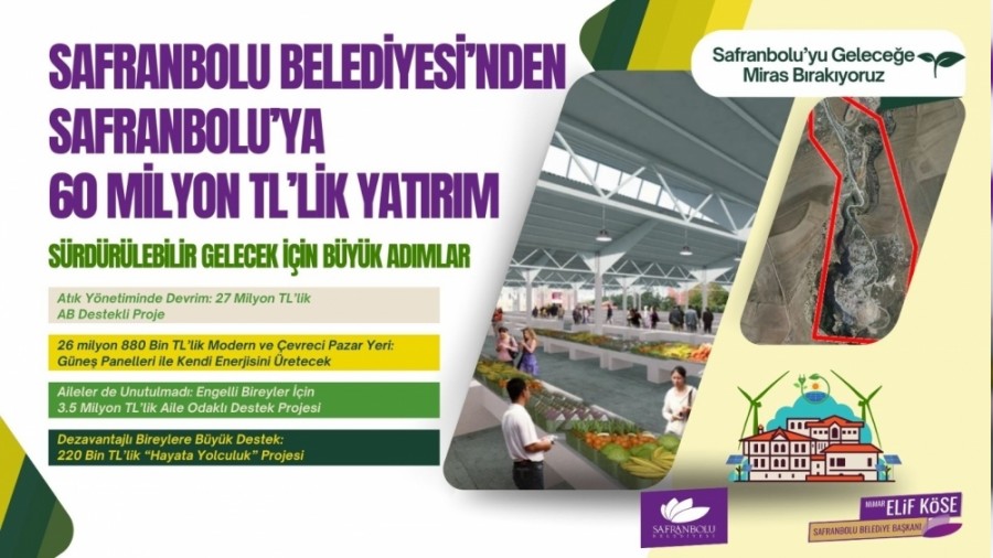 Safranbolu Beleḋyeṡ'nden Safranbolu'ya 60 ṀLyon Tll̇K Yatrm