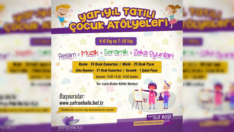 Safranbolu Belediyesi�nden yar�y�l tatiline �zel �ocuk at�lyeleri