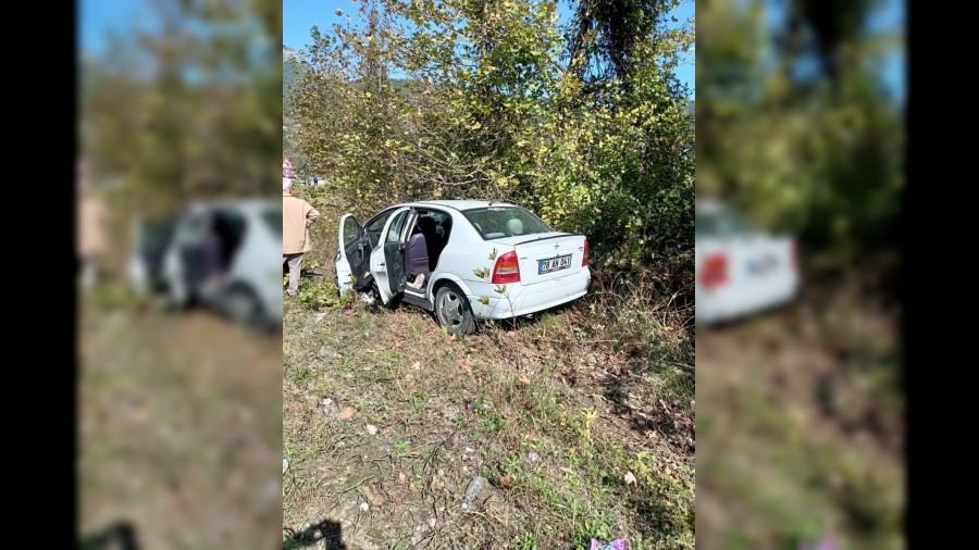 İki otomobil çarpıştı ; 6 yaralı