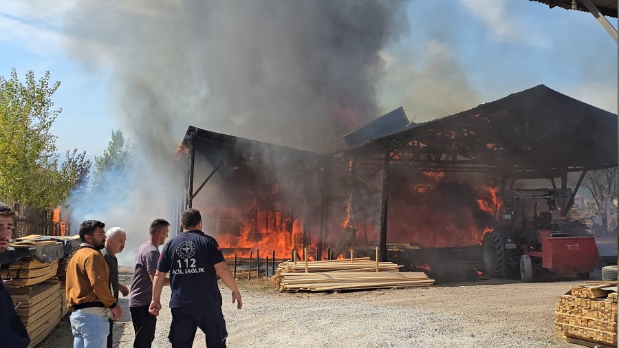 Safranboluda kereste fabrikasnda yangn