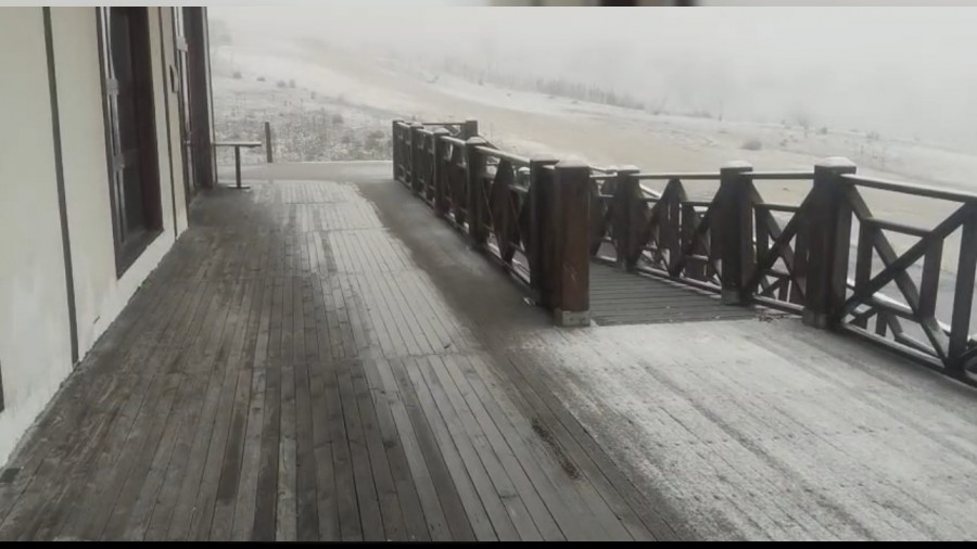 Keltepe Kayak Merkezine mevsimin ilk kar dt