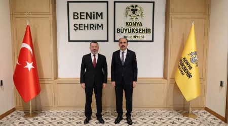 Rektr Krk, Konya Bykehir Belediye Bakan Altay ile bir araya geldi