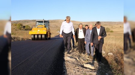 Vali Grel, asfalt almalarn yerinde inceledi