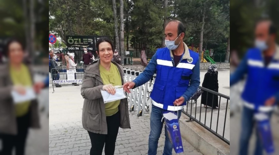 Safranbolu'da iki gnde 5 bin maske datld