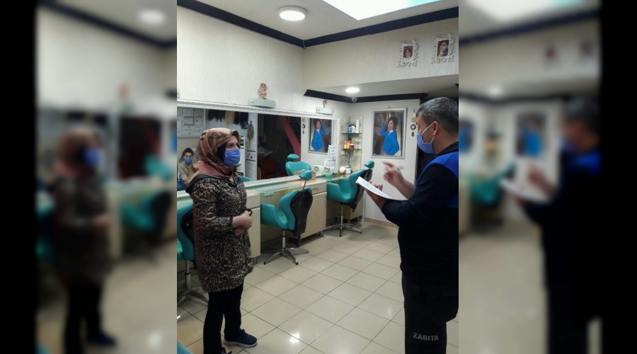 Safranboluda berber ve kuafrler denetlendi