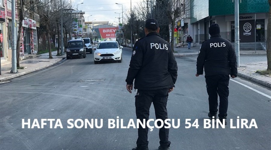 Hafta sonu bilanosu 54 bin TL 