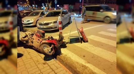 Motosiklet ile otomobil arpt: 1 yaral