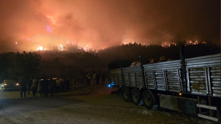Yangn Ankara karayoluna indi