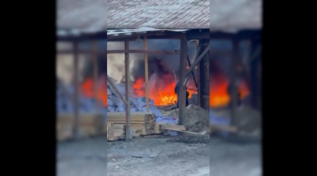 ��p konteynerlerinde ��kan yang�n korkuttu