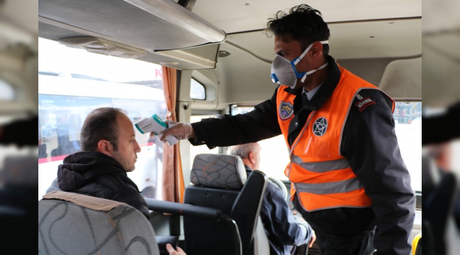 4 bin ii "korona virse" kar termal kamerayla kontrol edilerek fabrikaya alnyor