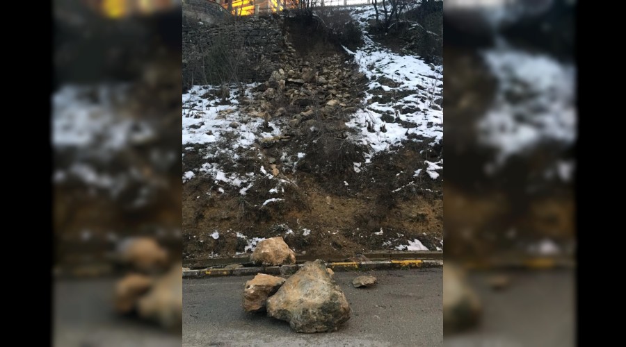 Karabük’te yağışlar sonrası heyelanlar meydana geldi