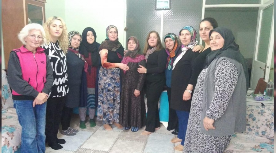 Koca iddetine maruz kalan kadna destek ziyareti