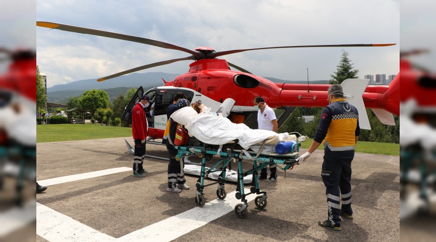 Doum yapan kadn ambulans helikopterle Ankara'ya sevk edildi