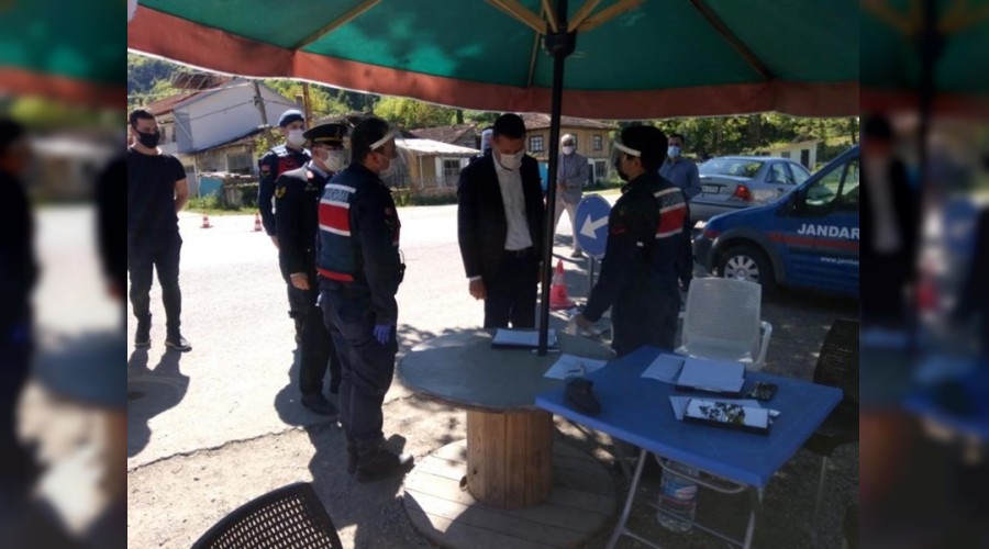 Kaymakam Ürkmezer kontrol noktalarını denetledi