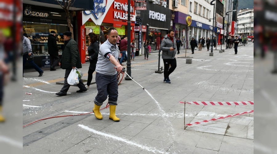 Karabkte cadde ve sokaklar kpkl dezenfekte ediliyor