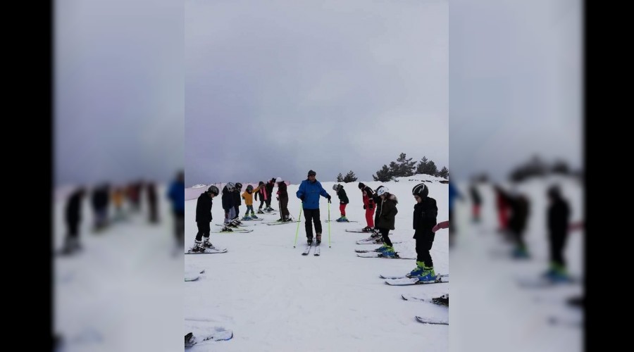 Keltepe'de kayak eğitimi başladı