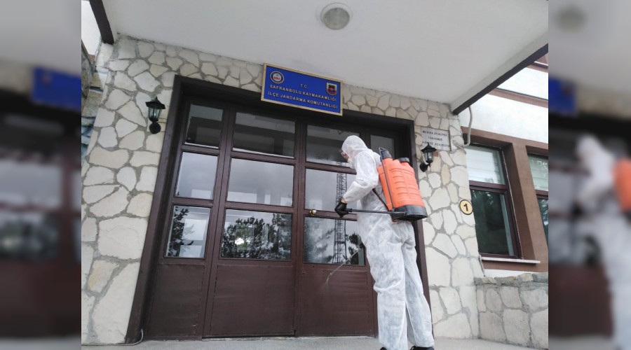 Safranbolu'da dezenfektasyon almalar tam gaz