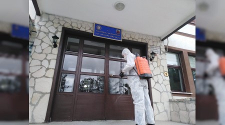 Safranbolu'da dezenfektasyon almalar tam gaz