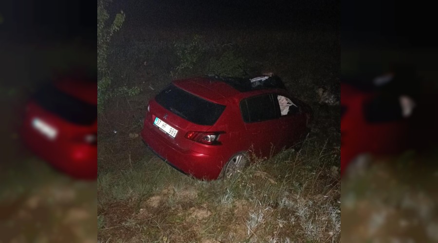 Yoldan çıkan otomobil, şarampole yuvarlandı: 1 ölü 1 yaralı