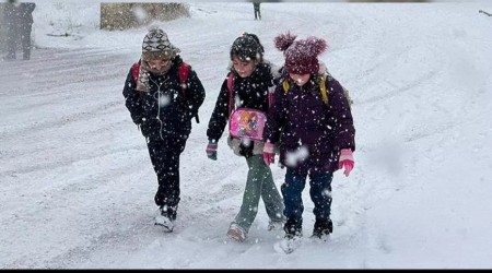 Karab�k'te okullara kar tatili