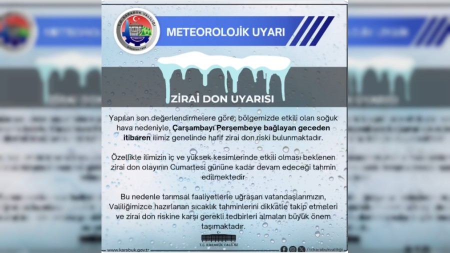 Valilikten Zirai Don uyar�s�