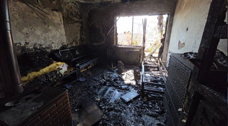 Elektrikli battaniye evi kle evirdi