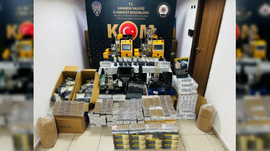 Kaak ttn operasyonunda 36 bin 660 adet makaron ele geirildi