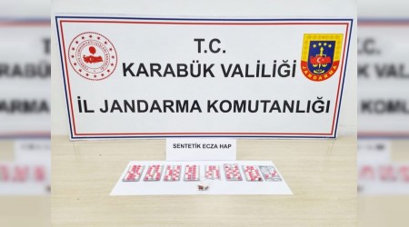 Karabk'te 102 adet sentetik hap ele geirildi