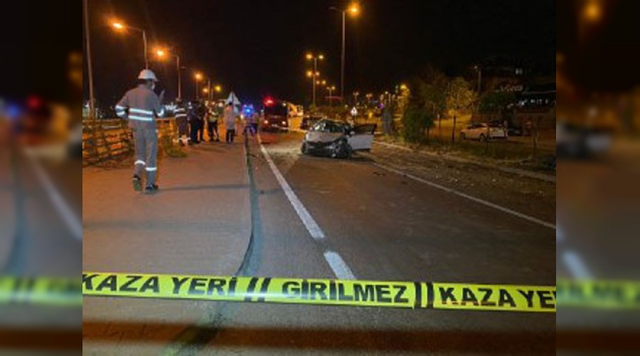 Otomobil aydınlatma direğine çarptı: 1 ölü, 1 yaralı