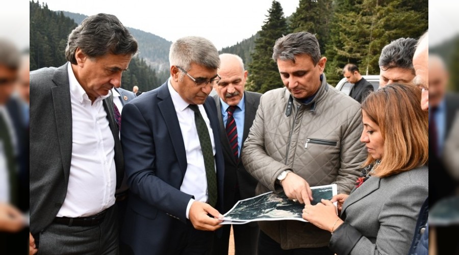 Vali Gürel ve milletvekilleri Eğriova Göleti’nde incelemelerde bulundu