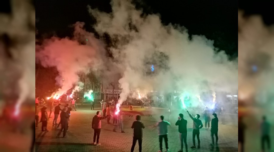 Yenice’de Galatasaray taraftarndan ampiyonluk kutlamas 