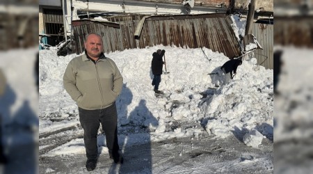 Kar birikintileri i� yerlerinin sundurmalar�n� ��kertti