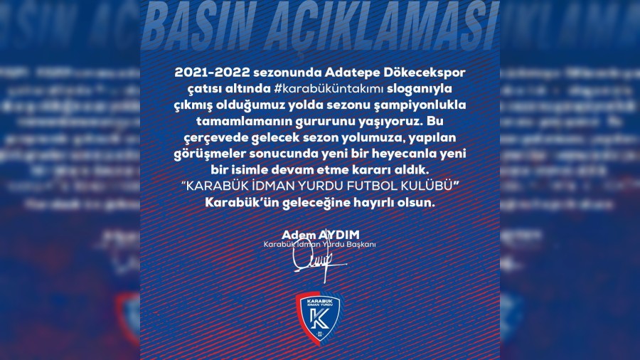 Adatepe Dkecekspor, yeni adn ve logosunu duyurdu