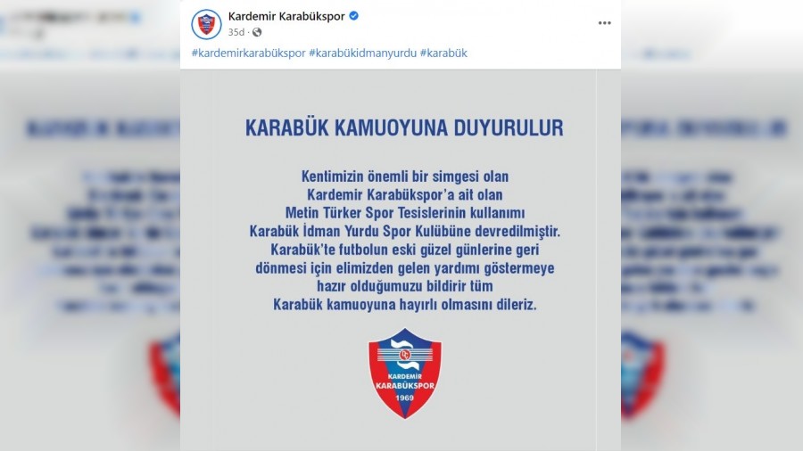 Karabksporun tesisi artk Karabk dman Yurdunun