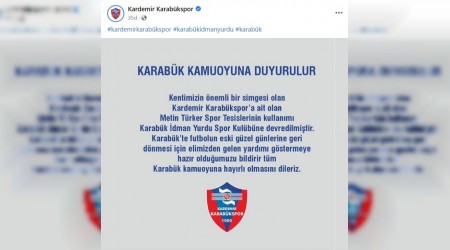 Karabksporun tesisi artk Karabk dman Yurdunun