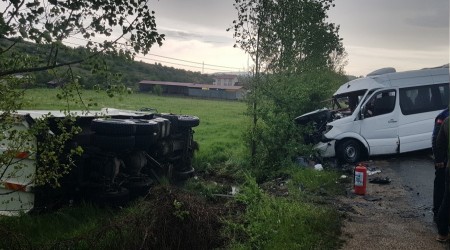 Karabk'te 4 aral zincirleme kaza: 1'i ar 9 yaral