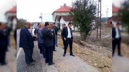 Kaymakam rkmezer tamamlanan ime suyu kolektr hattn ziyaret etti