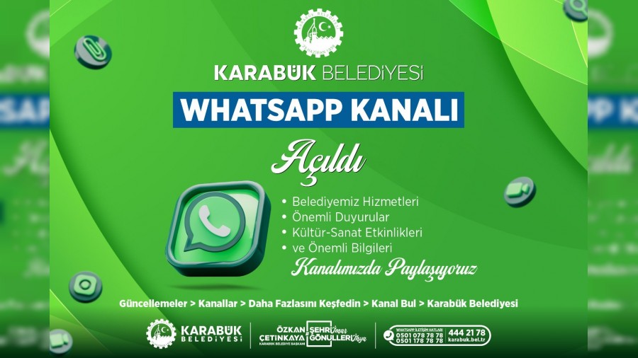 Karabk Belediyesi WhatsApp kanal ald