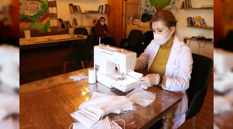 Safranbolu Belediyesi maske üretimine başladı
