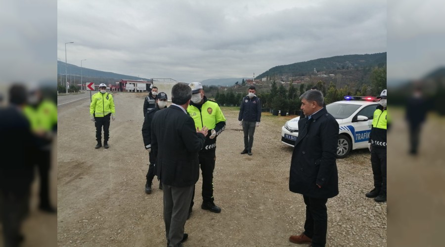 Vali Karabük'e girişleri denetledi