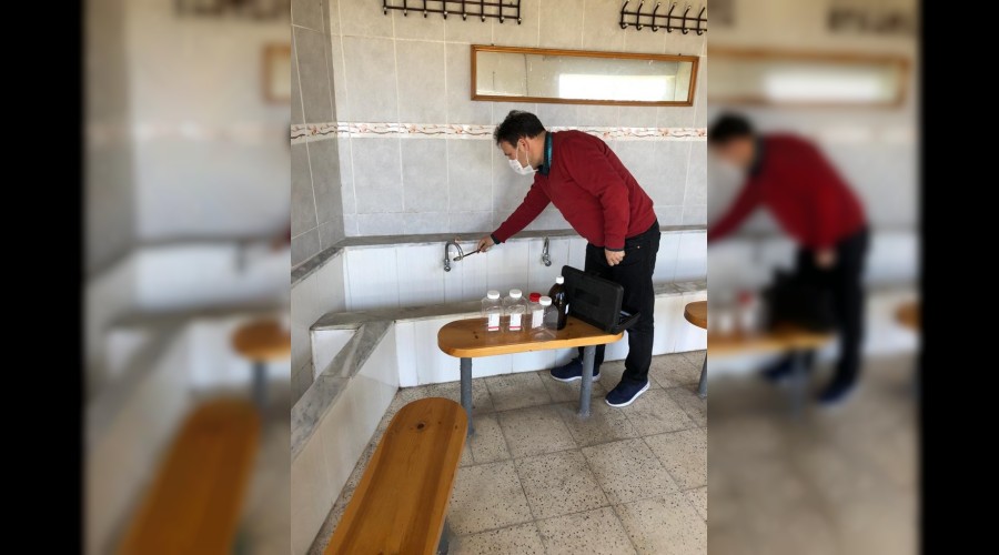 Şebeke sularından alınan numuneler laboratuvara gönderildi