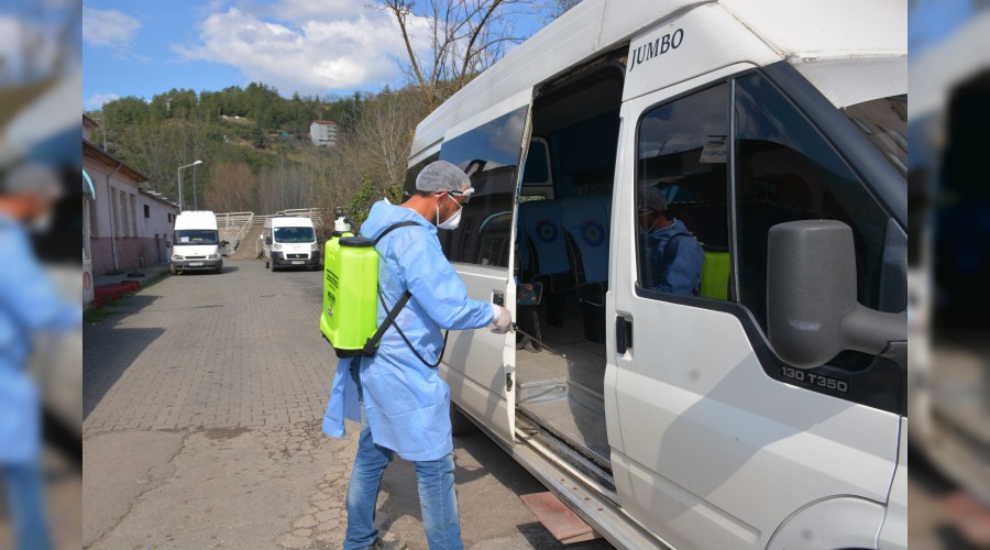 Yenice'de dezenfekte çalışmaları devam ediyor