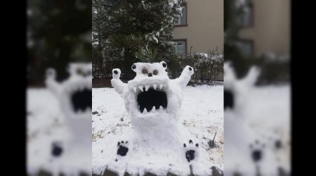 Karabk'ten kardan adam manzaralar