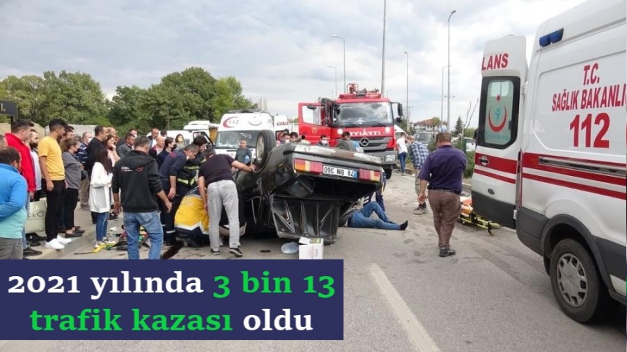 2021 ylnda Karabk'te 3 bin 13 trafik kazas oldu
