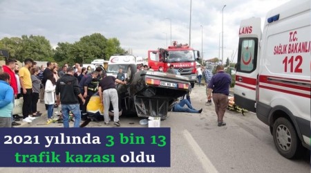 2021 ylnda Karabk'te 3 bin 13 trafik kazas oldu